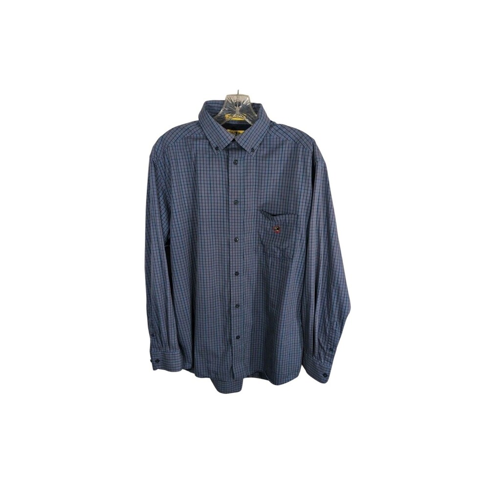 Duck Head Collared Button Up Long Sleeve Plaid Multicolor Print Men's Size M